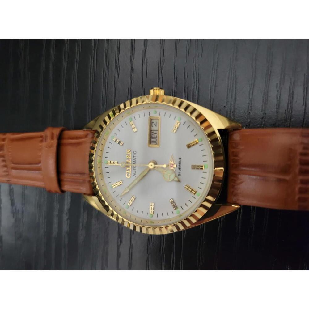 RARE Pristine Vintage Citizen‎ Eagle 7 Men's Automatic Leather Watch - Picture 3 of 6
